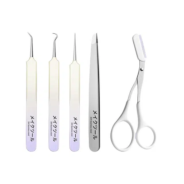 小天籁 细胞夹套装高精密超细粉刺针 去黑头闭口镊子神器 挑挤祛痘工具