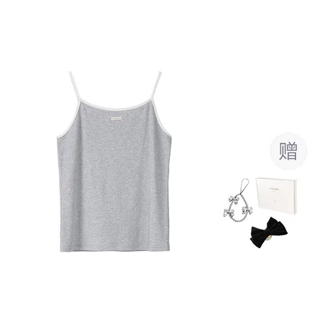 法儿家 有氧内搭韩系百搭休闲时尚轻薄上衣吊带 女款