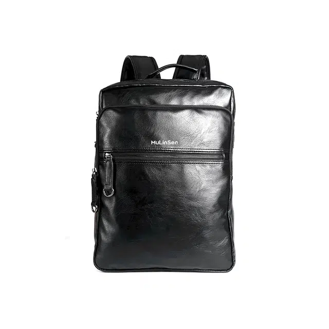 木林森 时尚潮流学院风通勤百搭多功能电脑包 涤纶（聚酯纤维） 双肩包 男款 黑色