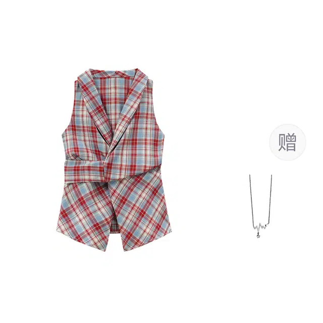 识恩 时尚合身系带背心 女款