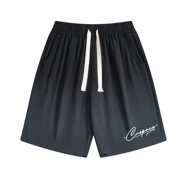 中国航天 美式高街户外透气薄款渐变舒适百搭跑步健身美式简约篮球裤训练休闲短裤 男女同款