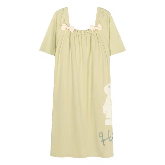 俏佳人 舒适时尚休闲宽松短袖睡裙 女款