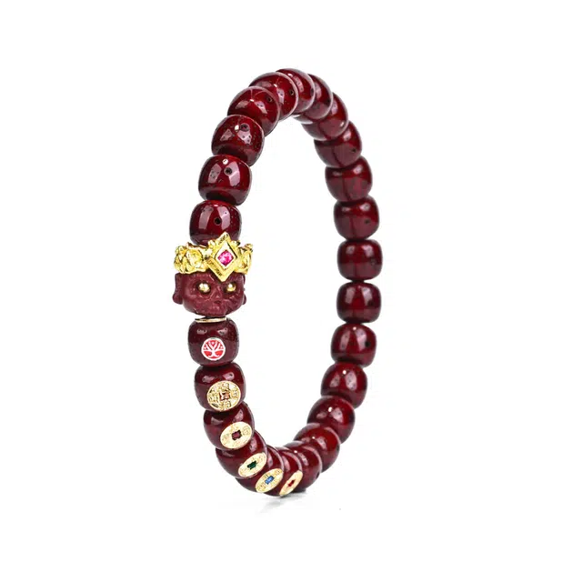 钰澜文玩 财神降瑞镶嵌单圈#好运 星月菩提 手串 男女同款情侣款