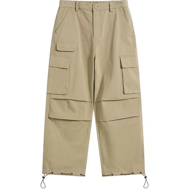 隐狼世家 日系伞兵休闲青少年纯色工装裤 男款