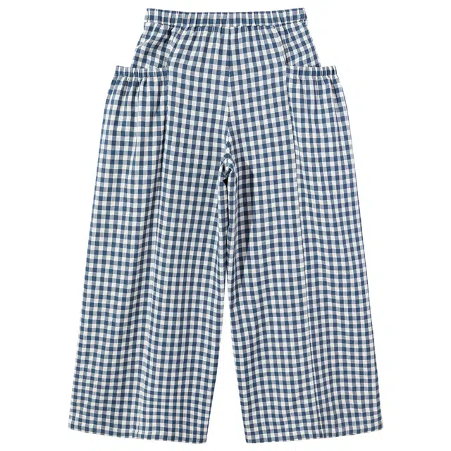 区区欧阳 韩版口袋高腰薄款直筒宽松阔腿裤休闲裤 女款