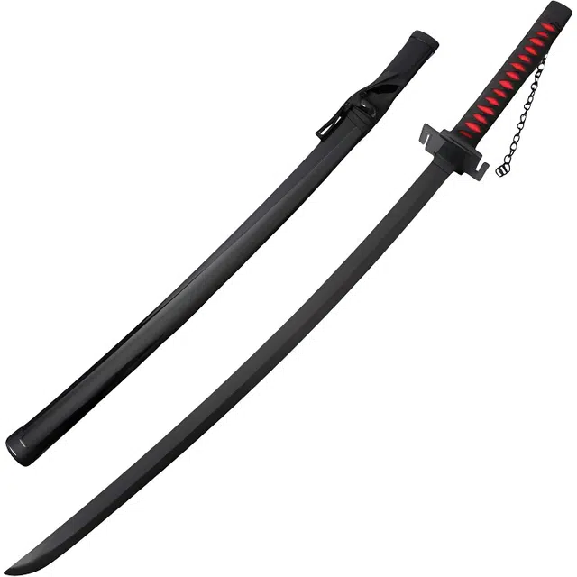 天予小镇 死神斩魄刀 天锁斩月 新月 无月 黑崎一护木质加长道具武器未开刃 成品模型