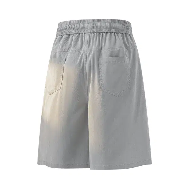 普鲁士多特蒙德 美式潮流高级感宽松透气系带五分牛仔短裤 男女同款