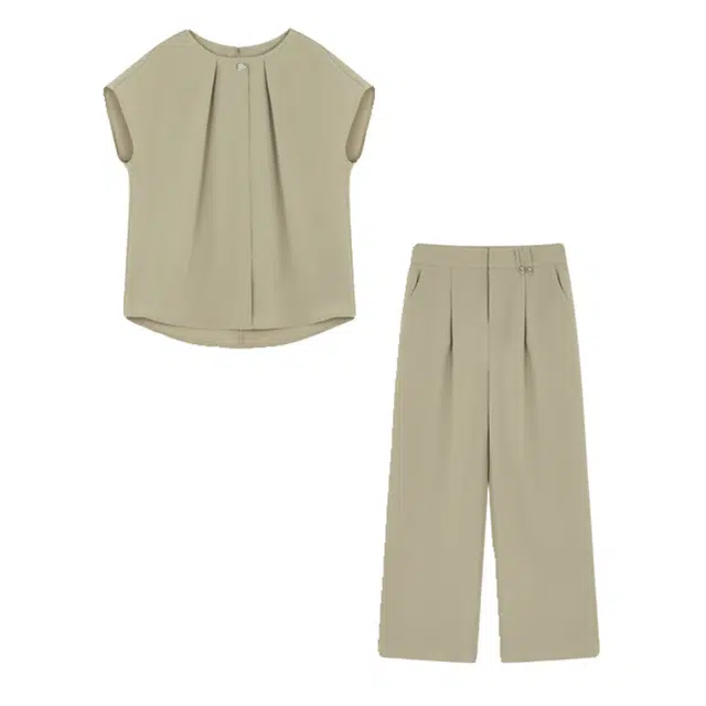 潞优野 设计感极简主义高级通勤职场马甲女夏季休闲套装 女款