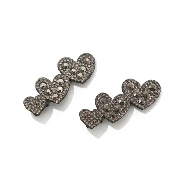 如花梦 精致爱心后脑勺碎发整理前额 亚克力 发夹 女款