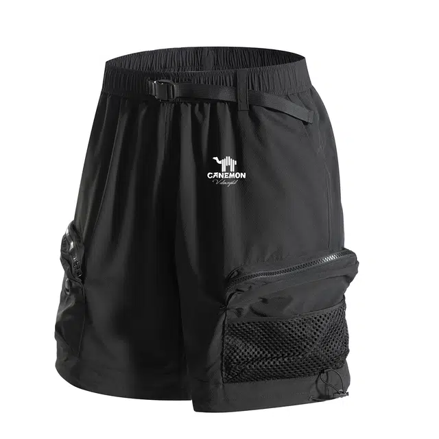 领航骆驼 美式机能工装风户外徒步五分裤宽松休闲短裤 男女同款