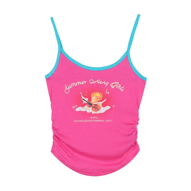 轻迎 美式辣妹纯欲内搭裹胸小吊带外穿短款抹胸打底上衣背心 女款