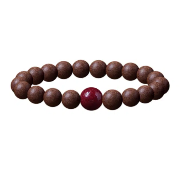 【玄学大师】 千玺世家 新中式#好运收藏级印度红肉百年老 檀木 平安喜乐高端文玩招财纳福手串 男女同款情侣款