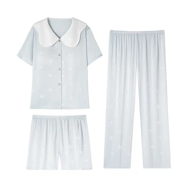 欧诗帛 可外穿带胸垫凉感短袖学生家居服睡衣套装 女款