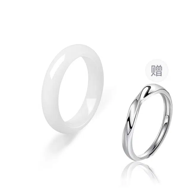 希笛拉 莫比乌斯环对戒 钟爱久久爱意交织浪漫告白 开口小众可调节简约素圈礼盒款周年 #甜蜜饰爱 合金 菩提根 戒指 男女同款情侣款