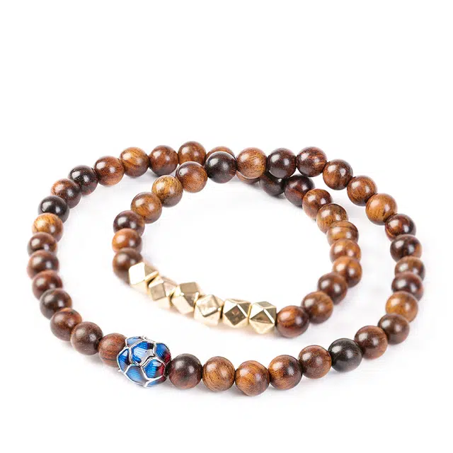 三檀小舍 【好运连连】 招财好运新中式国潮平安如意高升转运纳福佛珠盘玩文玩小众高级#好运 花梨木 手串 男女同款情侣款