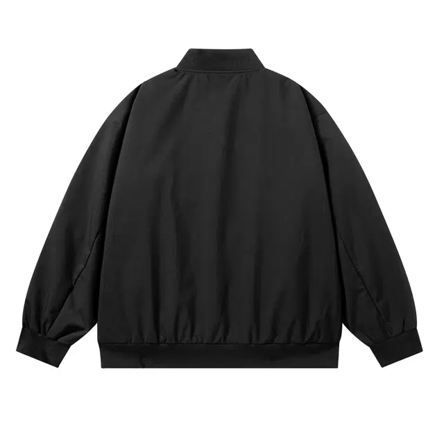 巴塞罗那足球俱乐部 美式纯色简约保暖舒适棒球领防风宽松休闲百搭工装长袖夹克 男女同款