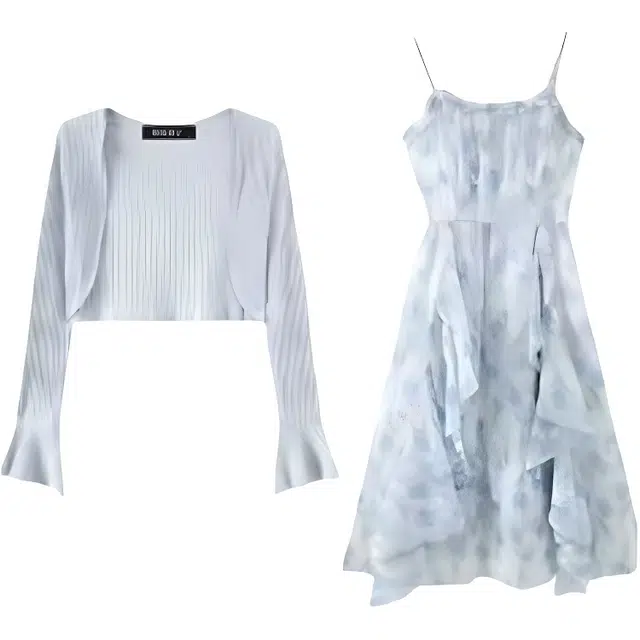 黛尔佳人 法式时尚潮流上衣简约百搭裙子吊带连衣裙 女款