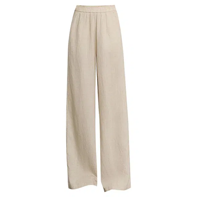 潞优野 薄款子高腰宽松气质显瘦直筒休闲裤 女款