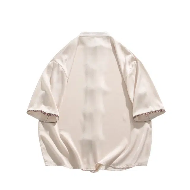 加荣 衬衣薄款潮牌户外新中式盘扣立领开衫汉服高级感纯色透气唐装外套凉感速干休闲夏季短袖衬衫 男女同款