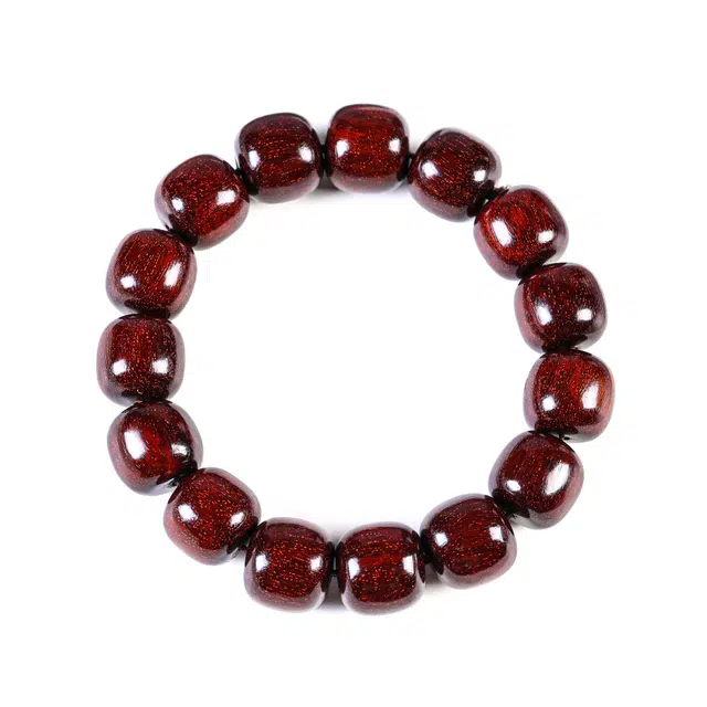 嫒柯 新中式国潮复古文玩盘玩轻奢高级感转运素招财转运珠平安纳福八方来财诸事顺遂百搭#好运 紫檀属 手串 男女同款情侣款