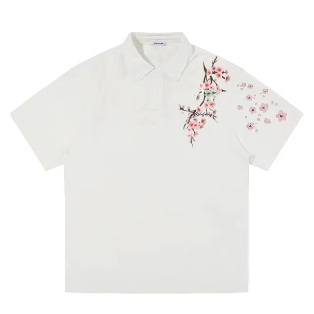 7 SEVFUN Polo Shirt Logo Floral Print