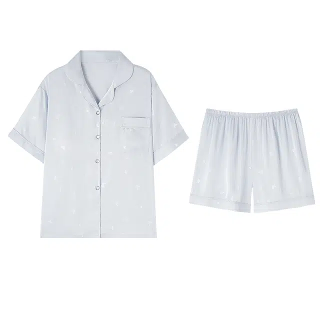 欧诗帛 薄款带胸垫短袖凉感可外穿学生家居服睡衣套装 女款