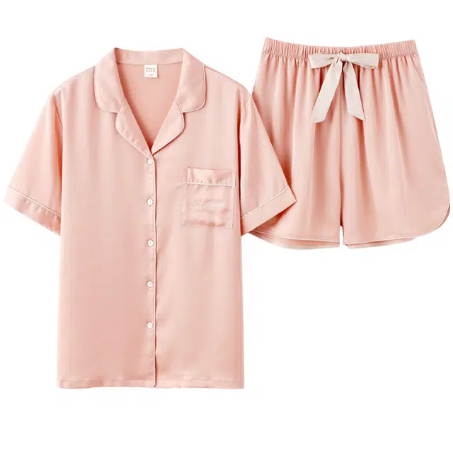睦隆世家 短袖家居服高级感简约舒适休闲睡衣套装 女款