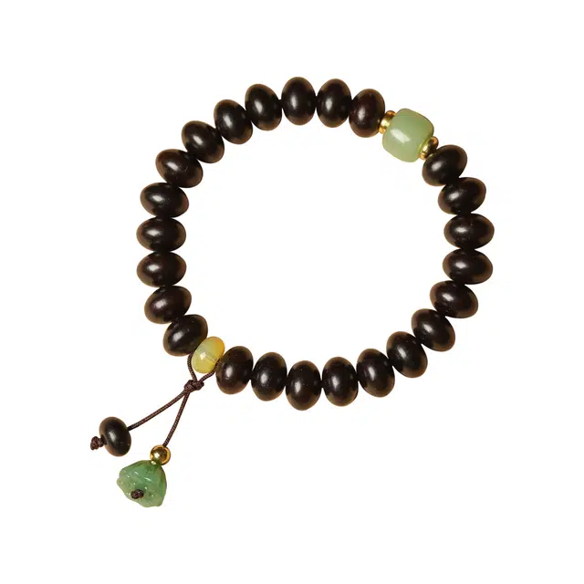 【好运连年】 芳缘小傅 文玩佛珠转运珠新中式国风纳福有钱花串珠 高级感气质森系小众算盘珠# 紫光檀 手串 男女同款情侣款