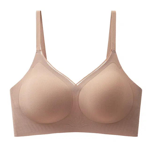 轻迎 薄款果冻胶无痕聚拢防下垂无钢圈收副乳文胸 女款