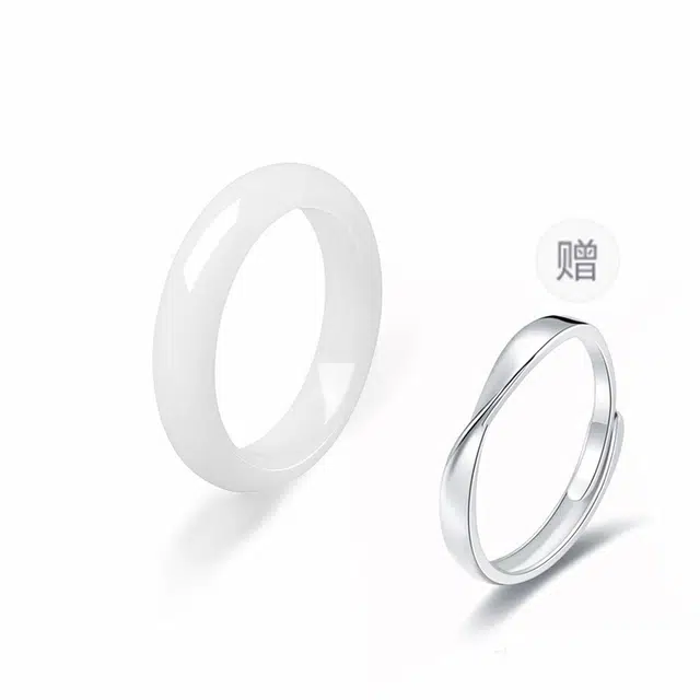 九隆古 简约高级感莫比乌斯对戒钟爱久久爱意交织恋爱告白 小众素圈可调节开口戒 合金 菩提根 戒指 男女同款情侣款