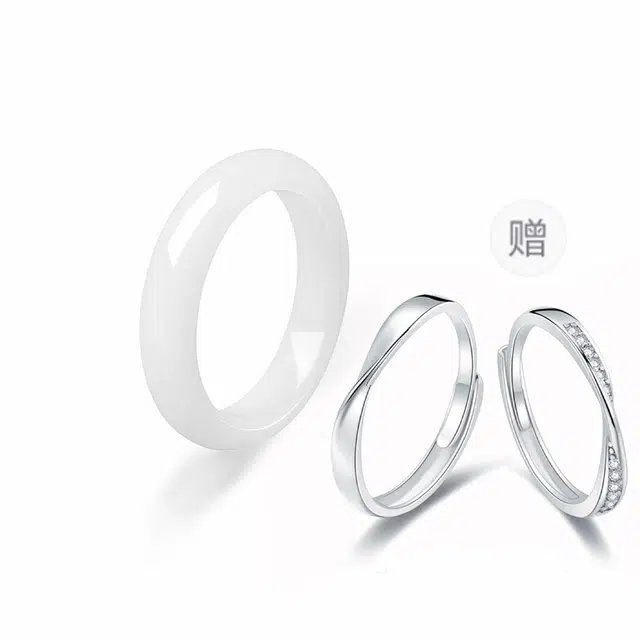 九隆古 简约高级感莫比乌斯对戒钟爱久久爱意交织恋爱告白 小众素圈可调节开口戒 合金 菩提根 戒指 男女同款情侣款