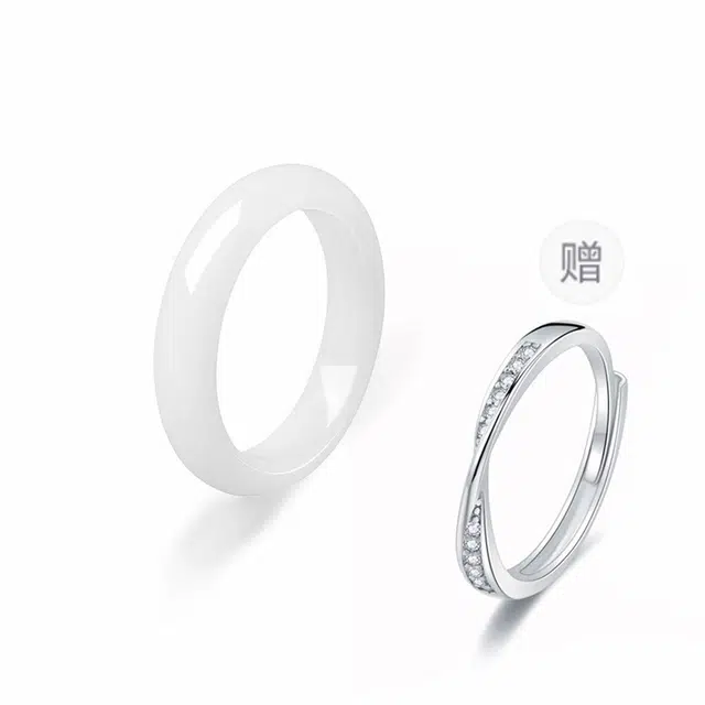 九隆古 简约高级感莫比乌斯对戒钟爱久久爱意交织恋爱告白 小众素圈可调节开口戒 合金 菩提根 戒指 男女同款情侣款