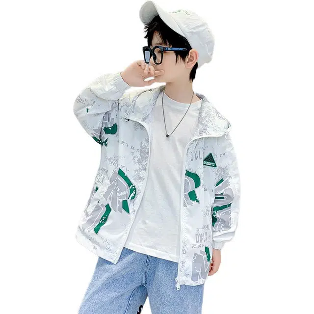 棉基因防晒服 透气连帽长袖舒适 儿童款