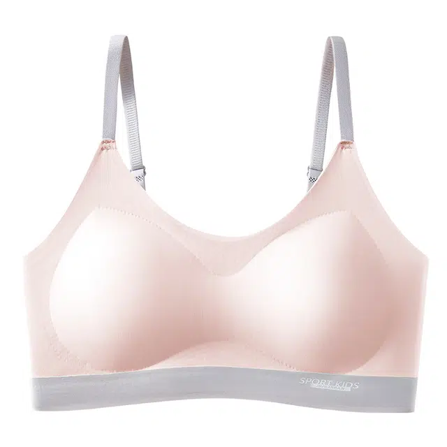 芬腾 女夏薄款透气可拆卸胸垫内衣学生发育期防凸点女童小吊带初高中青春期文胸 女款