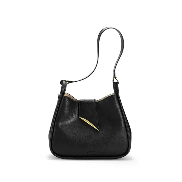 西木汀 莫奈花园 小众品牌设计水桶包百搭通勤高级感 牛皮 手提斜挎单肩包 大号 女款 多色