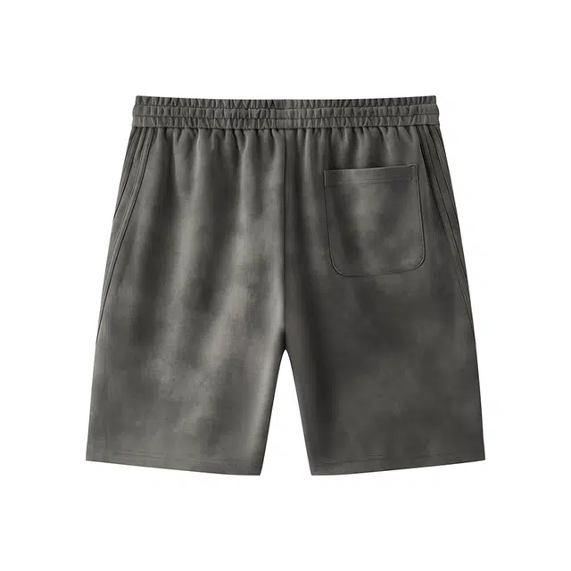 森马 中国国家地理系列个性拼接晕染针织裤绣花休闲短裤 男款