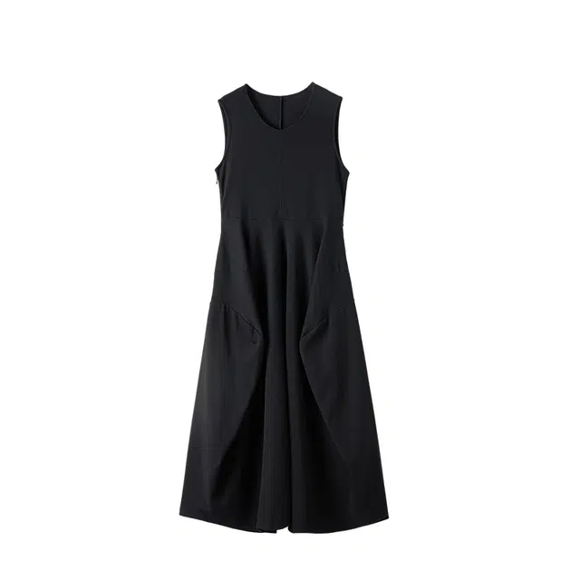 潞优野 舒适时尚休闲简约无袖连衣裙 女款