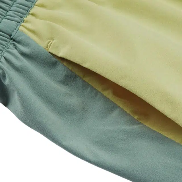 青少年 安踏儿童 拼色字母中腰直筒薄款五分短裤 金碧黄