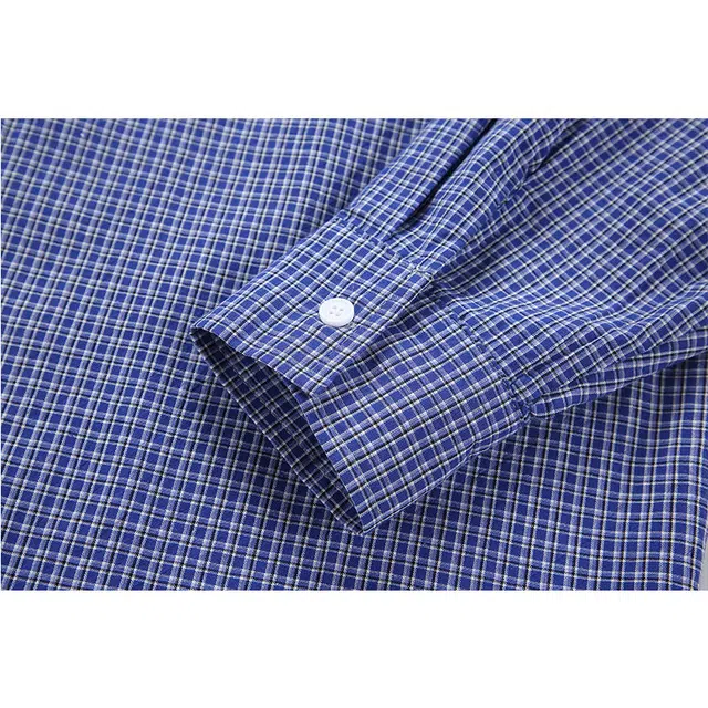 欧路得 美式复古潮牌宽松休闲格子条纹设计感舒适百搭长袖衬衫 男女同款