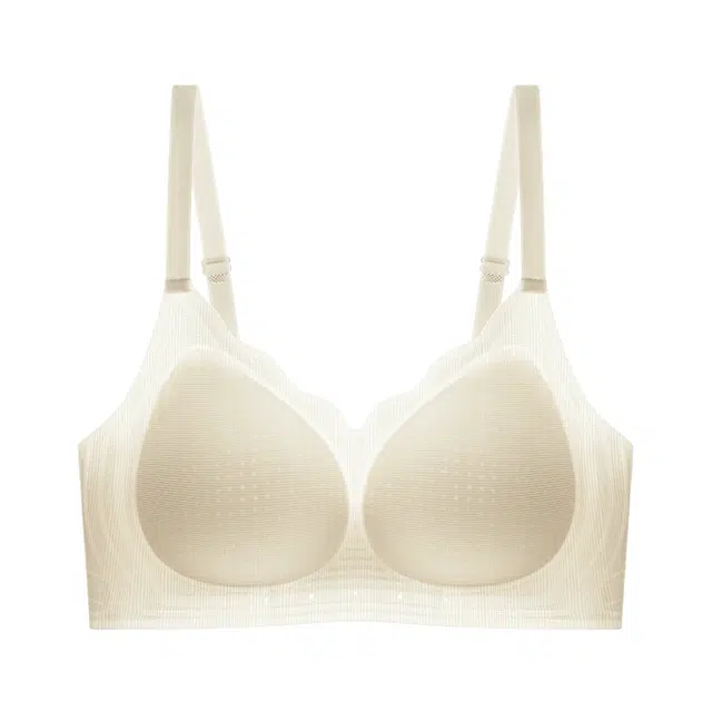 芬腾 薄款一体半固定杯无痕运动聚拢提拉防震防下垂收副乳文胸 女款