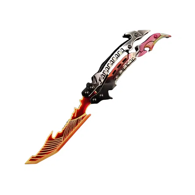 乐智由我 使命召唤雷光焰影蝴蝶武器折叠金属 成品模型