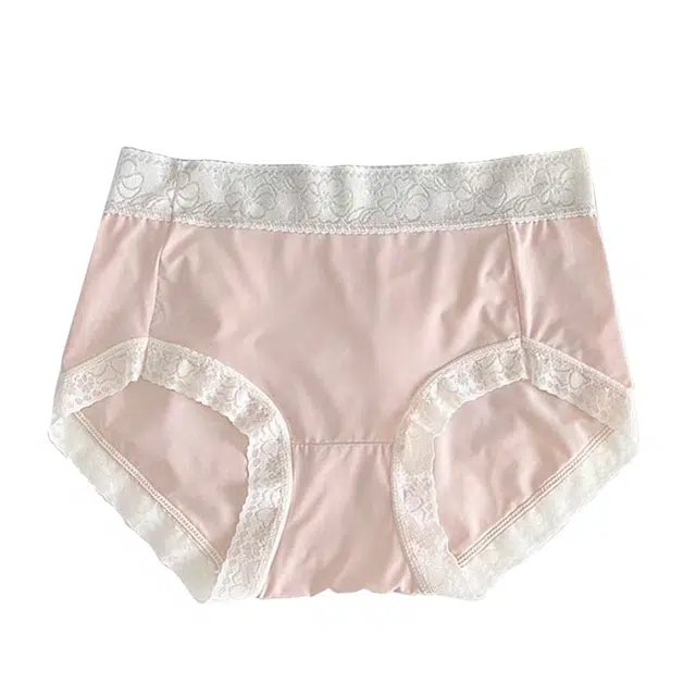 草本初色 无痕蕾丝抑菌透气中腰甜美内裤 女款 组合装