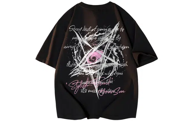 Yiershuang Retro Street Eagle Eye Logo T-Shirt