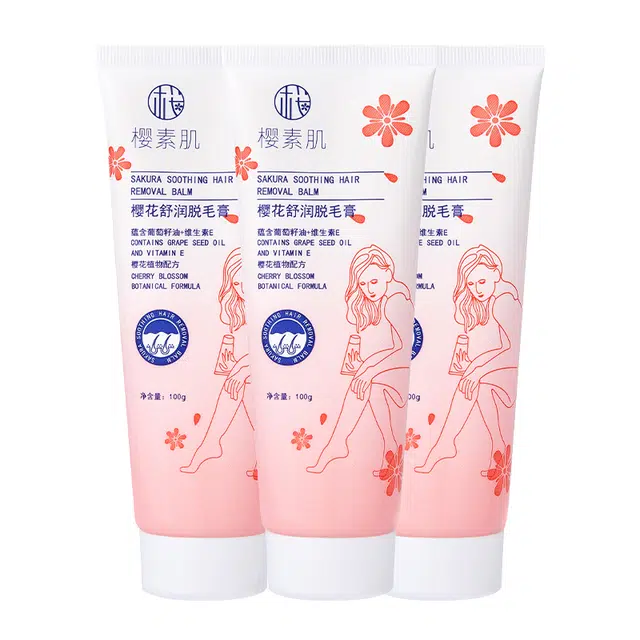 樱素肌 花舒润脱毛膏 滋润深层清洁清洁收缩毛孔清爽冰感