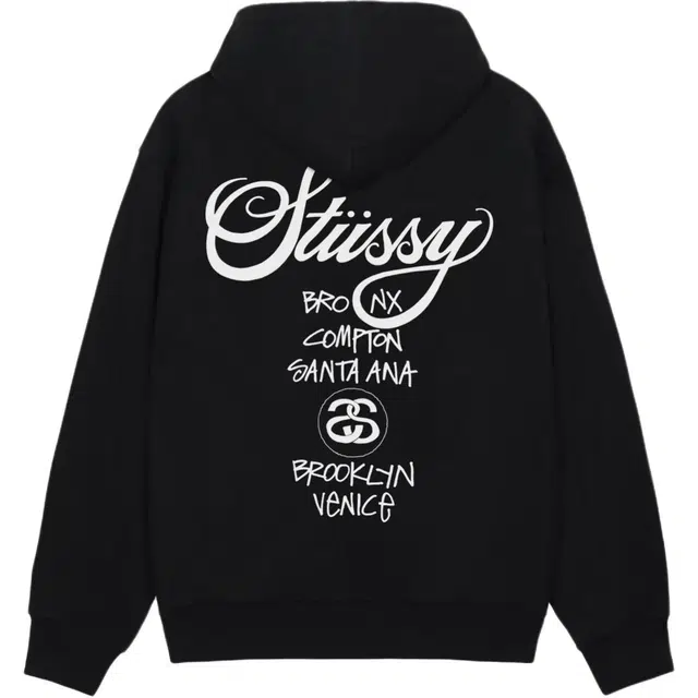 Stussy SS25 World Tour HOODIE logo