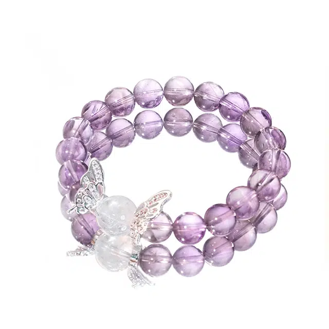 【前程似锦｜学业顺利】 奥斯坦汀 蝴蝶福蝶轻奢小众设计感庄周梦手链百搭转运珠手饰品天然 紫水晶 手串 女款