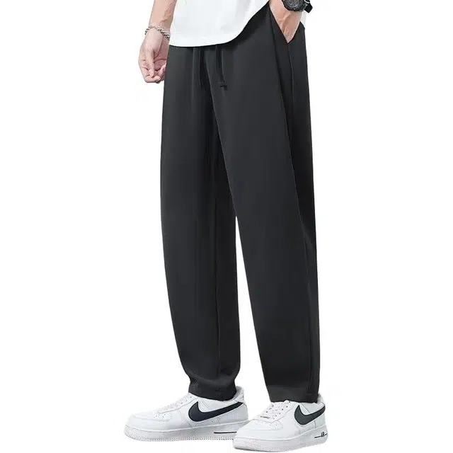 隐狼世家 宽松直筒薄款垂感长裤子休闲裤 男款