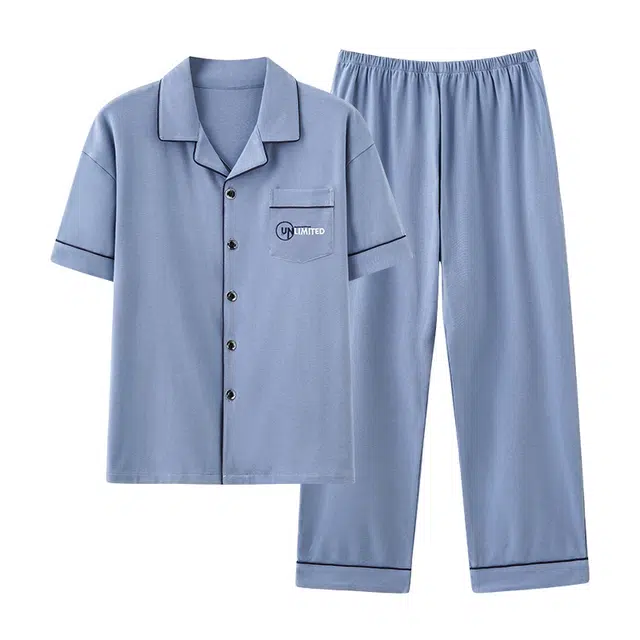 睦隆世家 短袖时尚舒适青少年家居服睡衣套装 男款