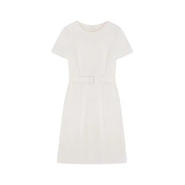潞优野 设计感基础收腰质感高级感简约短袖连衣裙 女款
