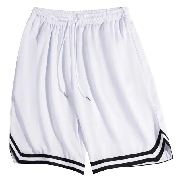 加菲猫家族 美式高街假两件宽松舒适跑步运动健身日常时尚通勤百搭系带松紧中腰五分青春活力休闲短裤 男女同款